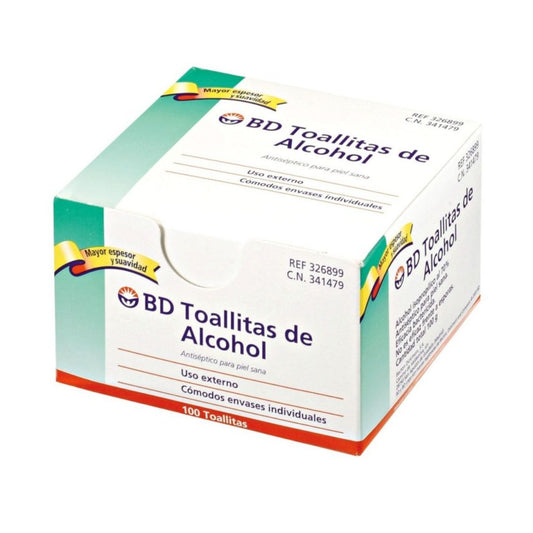 Toallitas alcoholadas 100pz