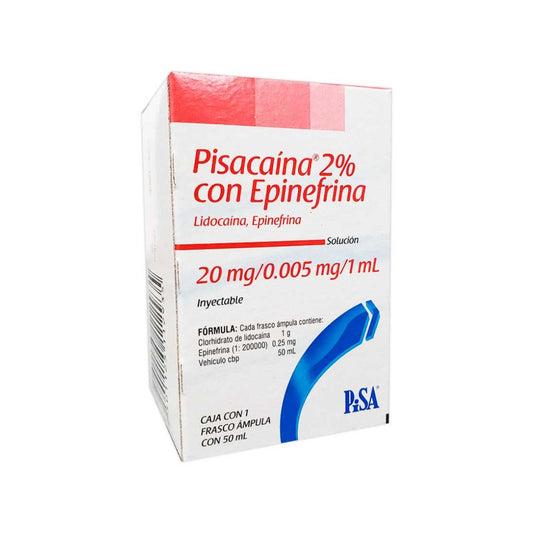 Lidocaína 2% con epinefrina 50mL